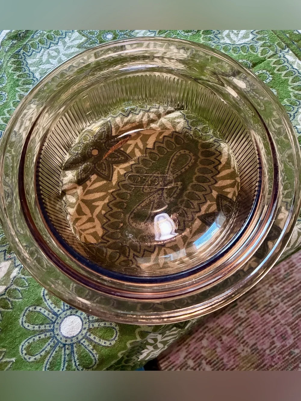 “Visions” by Corning Glass Bakeware 24oz. Vintage Amber Color Introduced in 1983